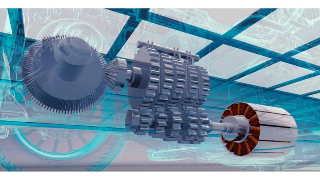 یک گیربکس در ماشین برقی